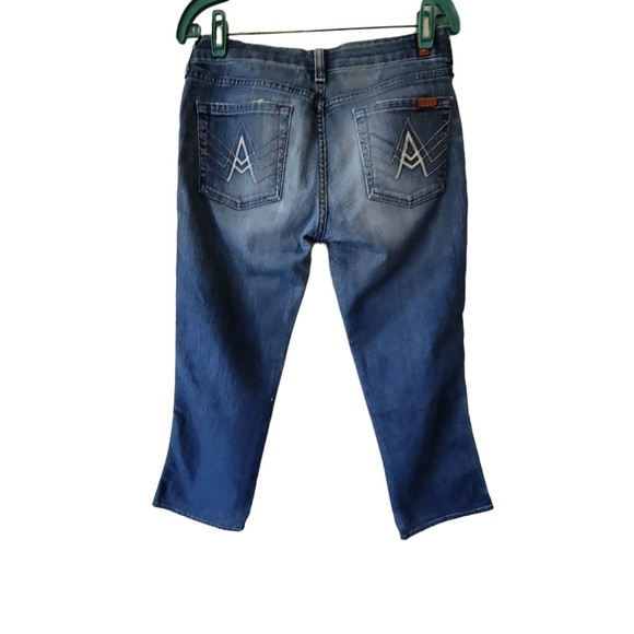 7 For All Mankind Men Dark Blue‎ Denim "A" Pocket Crop Size 30 - Picture 4 of 4